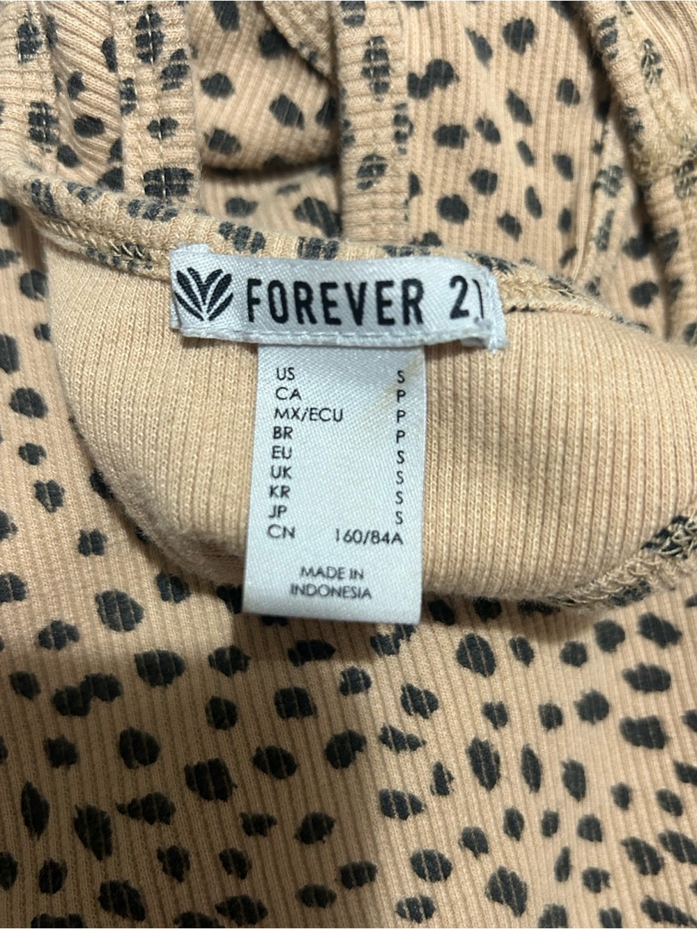 Forever 21 Leopard Print Ribbed Racerback Tank Top - Picture 4 of 5